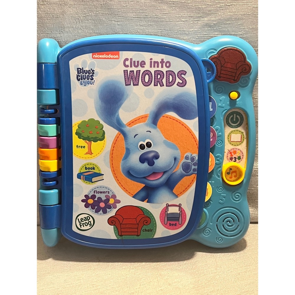 LeapFrog Blues Clues and You Clue Into Words Electronic Learning Book Toy Blue